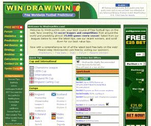 windrawwin|Free Football Tips, Statistics and Free Bet Offers.